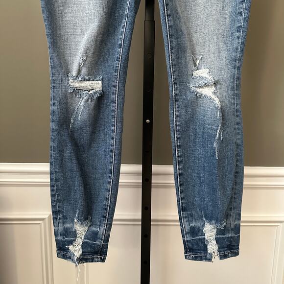 GOOD AMERICAN Good Waist Chew Hem Skinny Jeans 12 NWOT - Picture 3 of 7